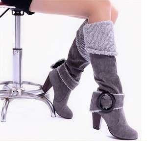 Warm Sexy fashion Suede High Heel Over Knee Boots Shoes #l52  
