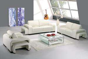 A32 Modern Italian Leather Living Room Set  