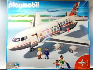 PLAYMOBIL AEROPLANE 4310 PACIFIC 100% COMPLETE WITH INSTRUCTIONS AND 