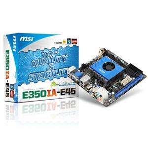 MSI E350IA E45 AMD Fusion E 350 1.6GHz Mini ITX Motherboard w/DDR3 
