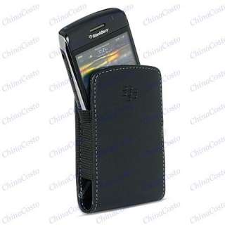 BLACK LEATHER POUCH CASE For BLACKBERRY Curve 8520 8530  