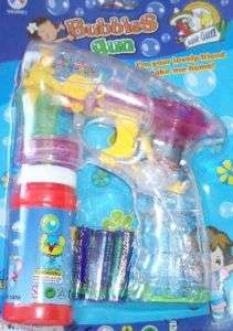 Automatic Battery Operated LED Bubble Gun Party Favor *  