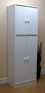 White Wood Color 2/4 Door Kitchen Pantry Restaurant Cabinet Storage 