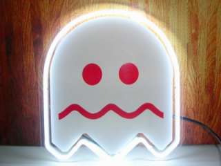 10x10 PACMAN White Ghost Beer Bar Pub Neon Light Sign S06 6  