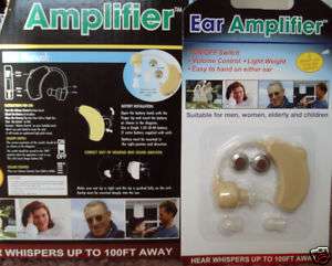 HEARING,SOUND,EAR AMPLIFIER,2 BATTERIES,CLEAR TUBE,TIPS  