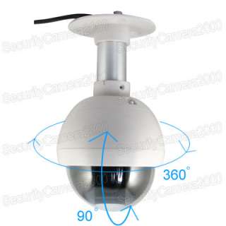Dome 3 x Zoom Mini Outdoor Waterproof PTZ Camera 360° Continue 