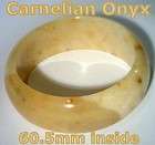Yellow Carnelian Onyx Natural Untreated Solid Stone Bangle Bracelet 60 