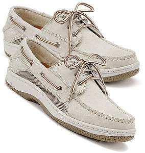Sperry Topsider Billfish Men Leather and Mesh Off White Reverse Suede 