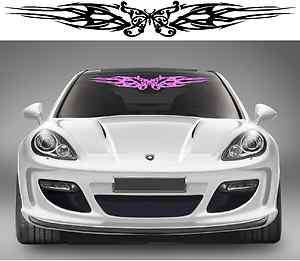 TRIBAL BUTTERFLY windshield decal / sticker for girls  