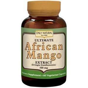 Only Natural   African Mango Extract 500 mg 60 vcaps  