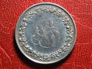 Art Nouveau Marriage Silver 1859 token medal  