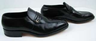   New Black Leather Mens Dress Shoes Loafers FREEMAN Free Flex 10 1/2 B