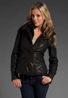 MACKAGE Lina 3x1 Leather Jacket in Black  