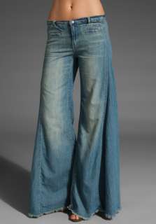 FREE PEOPLE Extreme Vintage Chambray Flare in Easy Rider Wash at 