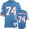 Bruce Matthews Houston Oilers Blue NFL Premier 1990 Throwback Jersey