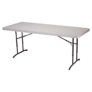 Lifetime 6 ft. Adjustable Height Folding Table (Almond) 22920 at The 
