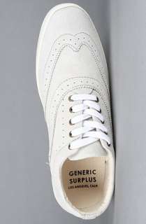 Generic Surplus The Wingtip Sneaker in White Suede  Karmaloop 