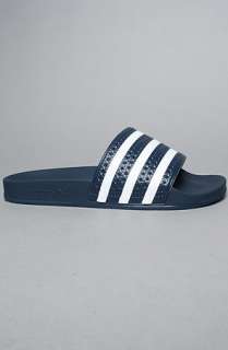 adidas The Adilette Sandals in Navy  Karmaloop   Global Concrete 