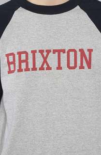 Brixton The Bracket Raglan in Heather Grey Navy  Karmaloop 