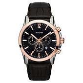 Accurist Mens Chronograph Leather Strap Watch