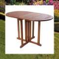 Balkontisch Klapptisch ovaler Tisch Gartentisch Holztisch BALTIMORE 