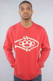 10 Deep The Diamond Bones Crewneck Sweatshirt in Red  Karmaloop 