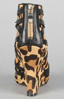 House of Harlow 1960 The Ava Bootie in Sahara and Black Leopard Hair 