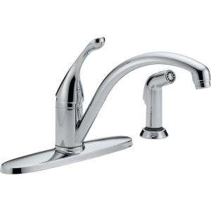 Delta Collins Single Handle Side Sprayer Kitchen Faucet in Chrome 440 