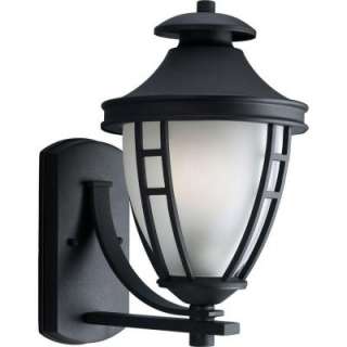   Lighting FairviewCollection Textured Black 1 light Wall Lantern