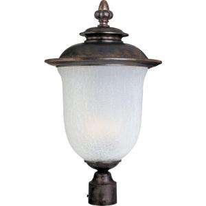 Illumine 2 Light Outdoor Pole/Post Lantern with Frost Crackle Glass 