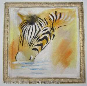   Leinwand Kunst Gemälde Malerei Dekoration Zebra & Afrika Wildnis Neu