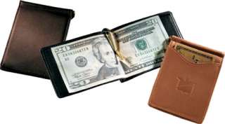 Millennium Leather Single Money Clip with Outside Pocket   Free 