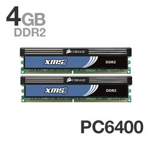   Corsair XMS2 4GB PC6400 DDR2 800MHz Memory Upgrade Bundle at