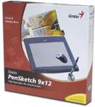 Genius PenSketch 9 x 12 Graphic Pen Tablet   USB, Wireless Mouse And 
