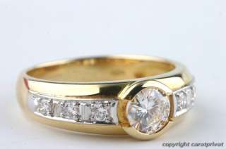 Solitär Brillant Ring Gold mit Brilliant Diamant 0,6 ct  
