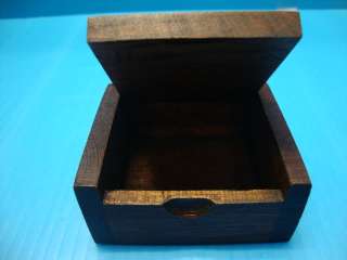 SMALL TEAKWOOD JEWELRY BOX CASE THAI HAND CRAFT CUTE SOUVENIR  