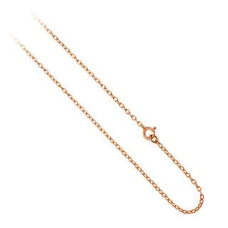 1mm Rolo Chain Necklace in Rose Gold Plated Silver  