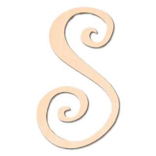 Design Craft MIllworks 8 in. Baltic Birch Curly Letter (S) 47018 at 