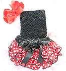 Baby Red Polka Dots Minnie Mouse Bloomers Black Tube Top Bow Headband 