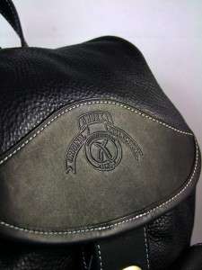 1195 NWT Ghurka All Leather Black Flap Backpack, Amazing Bag  