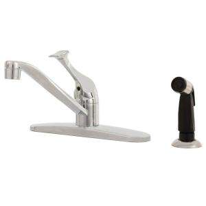 Glacier Bay Single Handle Side Sprayer Kitchen Faucet in Polished 