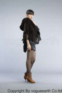 640 new real Mink fur brown/black hood shawl/coat/vest  