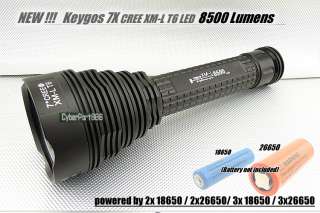8500 Lumens 7x CREE XM L XML T6 LED Taschenlampe Handlampe KEYGOS 