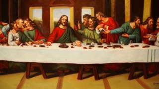 letzte Abendmahl, da Vinci, Ölbild,HANDGEMALT, 60x120cm  