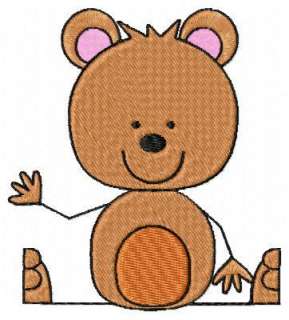 BABY STICK BEAR MACHINE EMBROIDERY DESIGNS CD SET OF 10  