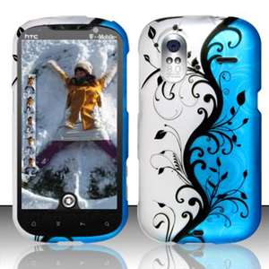   SnapOn Phone Protector Cover Case for HTC AMAZE 4G Vine Blue  