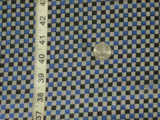 BTYx54w blue black silk fabric checks boxes squares fabric sheer 100% 