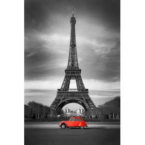 Empire 420930 Paris   Eiffelturm Red 2CV   rotes Auto. Citroen 