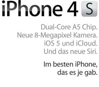 TOP IPHONE 4S 16GB 32GB 64GB SCHWARZ + WEISS per RATENZAHLUNG 