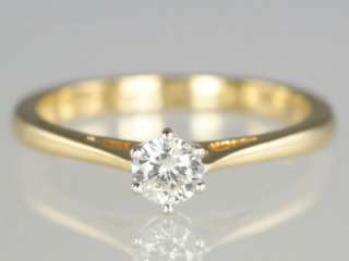   Solitaire Diamond single stone Ring. 0.25 ct with IGM report.  